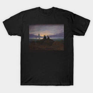 Moonrise over the Sea - Caspar David Friedrich T-Shirt